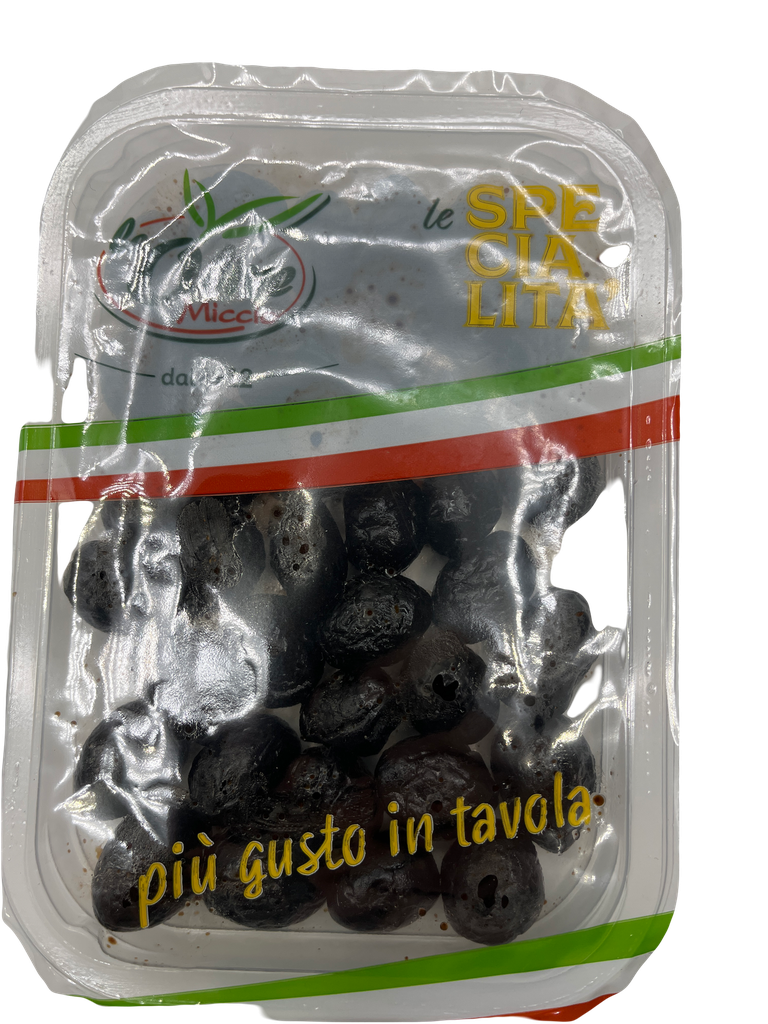 Miccio schwarze gebackene Oliven