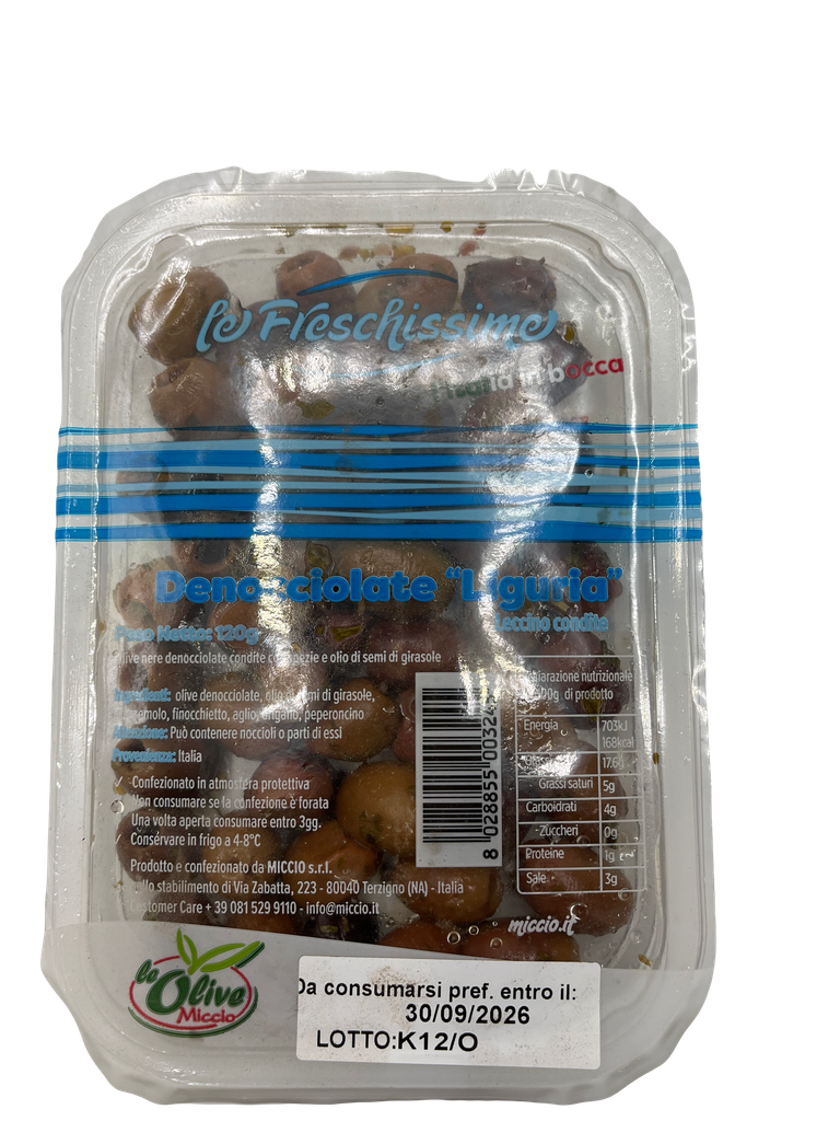 Miccio entkernte Oliven aus Ligurien