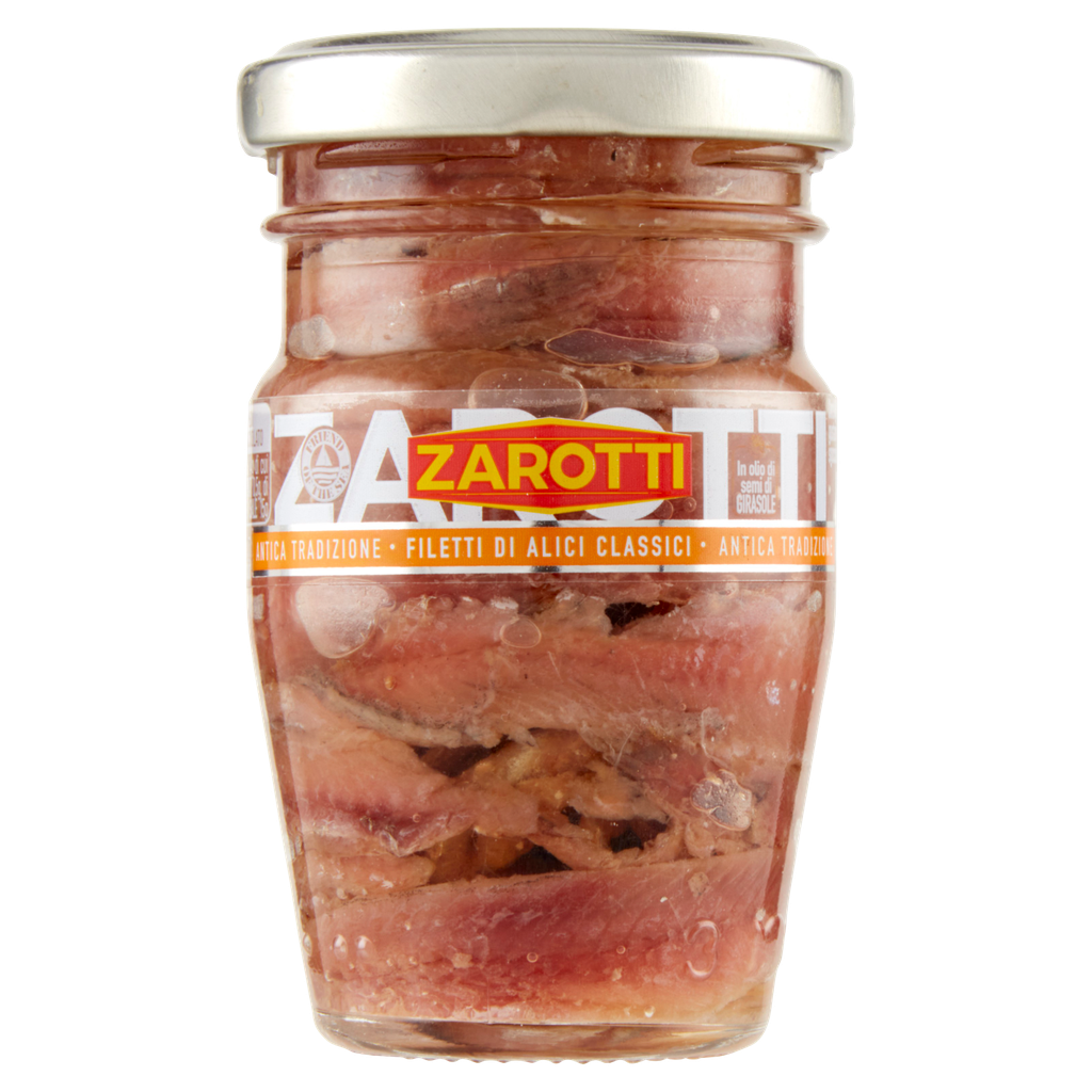 Zarotti Filetti di Alici in Sonnenblumenöl 80 g, 42 g Abtropfgewicht