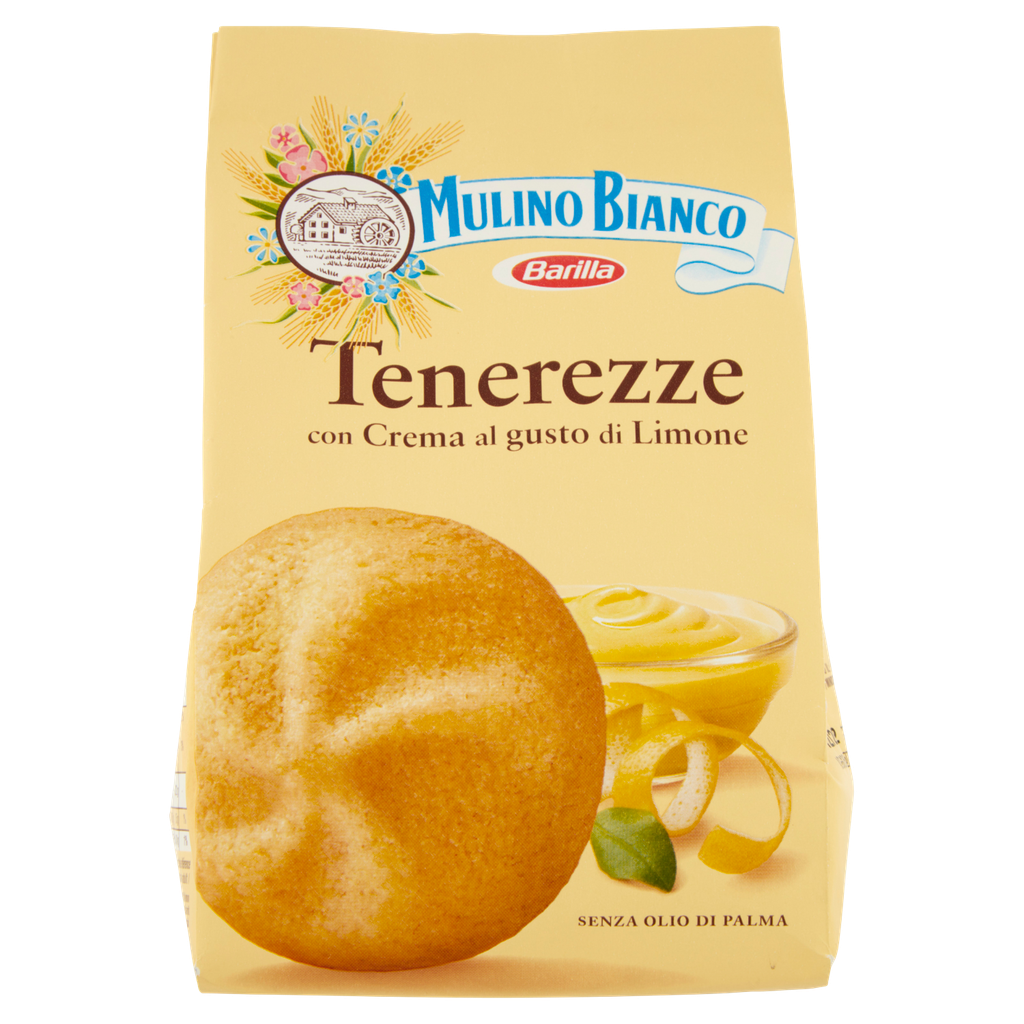 Mulino Bianco Tenerezze Limone 200 g – Mürbeteigkekse mit Zitronencreme