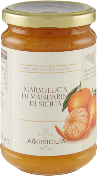 Agrisicilia sizilianische Mandarinenmarmelade mit Schalenstückchen, 360 g