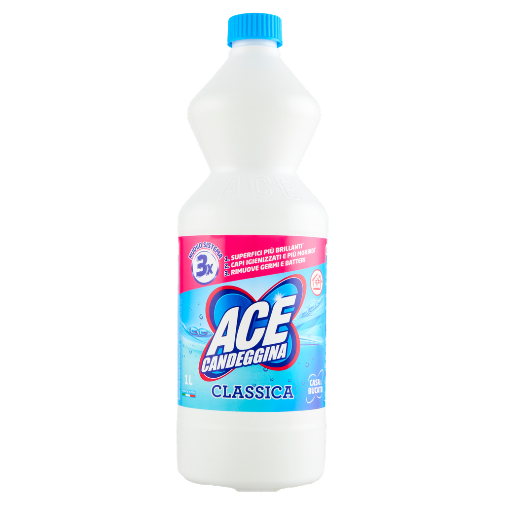ACE Candeggina Classica 1 l, candeggina regolare per bucato e superfici
