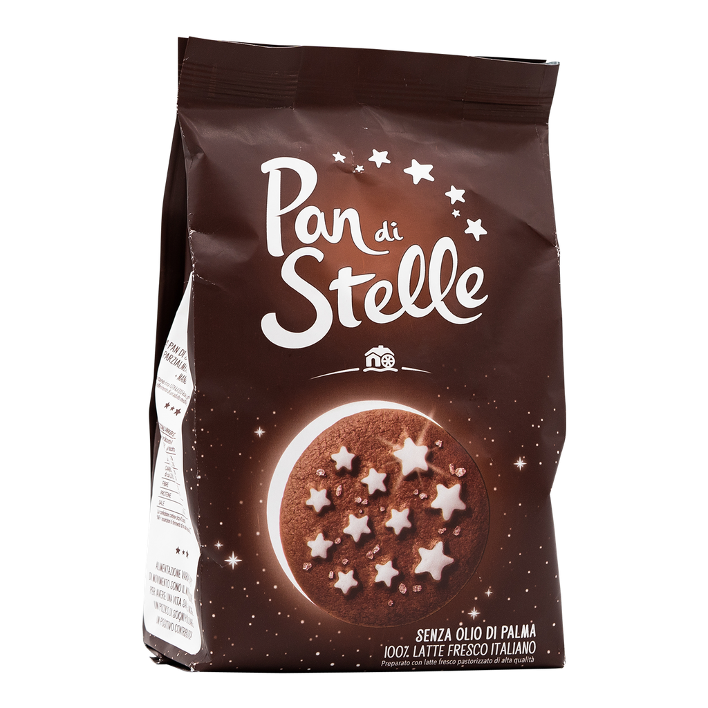Mulino Bianco Pan di Stelle 350 g – Schoko-Kakao-Kekse mit Milch und Haselnüssen