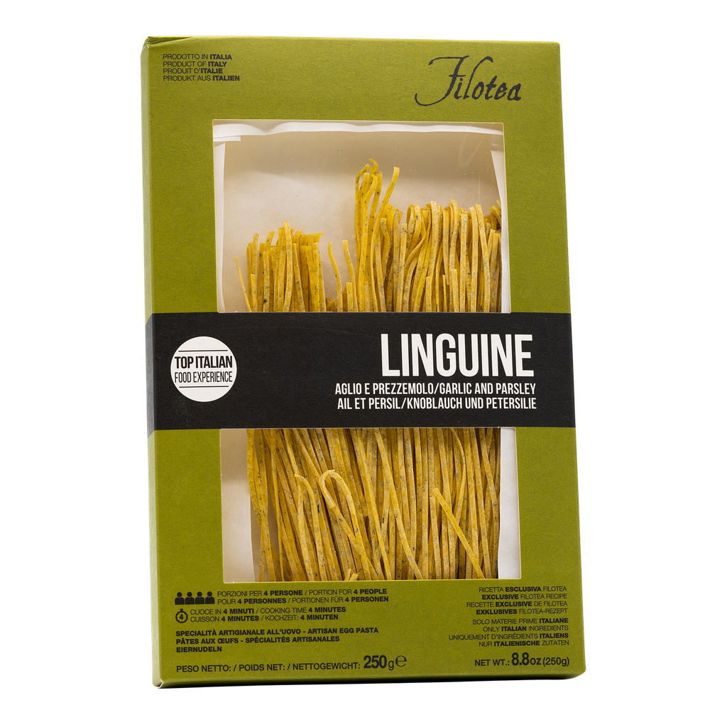 Filotea Linguine Aglio e Prezzemolo – Eierpasta mit Knoblauch und Petersilie, 250 g