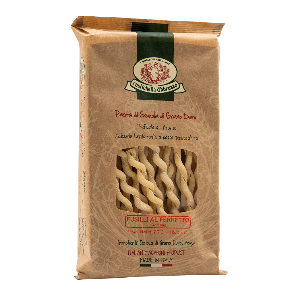 Rustichella Fusilli al Ferretto – handwerkliche Spiralpasta aus Hartweizengrieß, 250 g