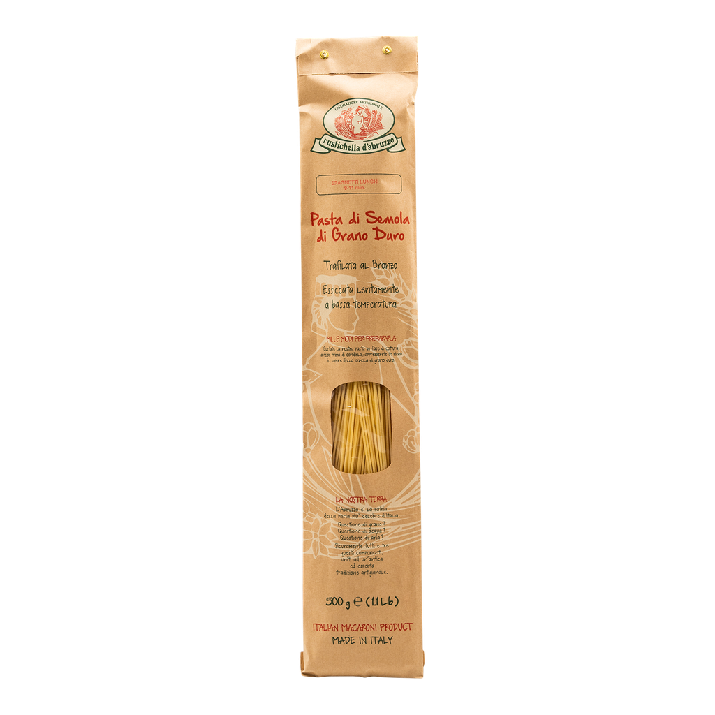 Rustichella Spaghetti lunghi, 500 g – lange Spaghetti aus Hartweizen