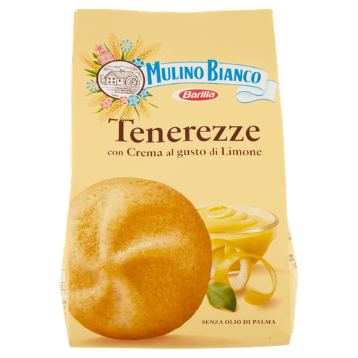 Mulino Bianco Tenerezze Limone 200 g – Mürbeteigkekse mit Zitronencreme