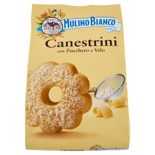 Mulino Bianco Canestrini 200 g – italienische Kekse mit Puderzucker