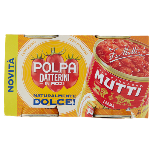 Mutti Polpa Datterini Tomatenfruchtfleisch in Stücken, 2 x 300 g